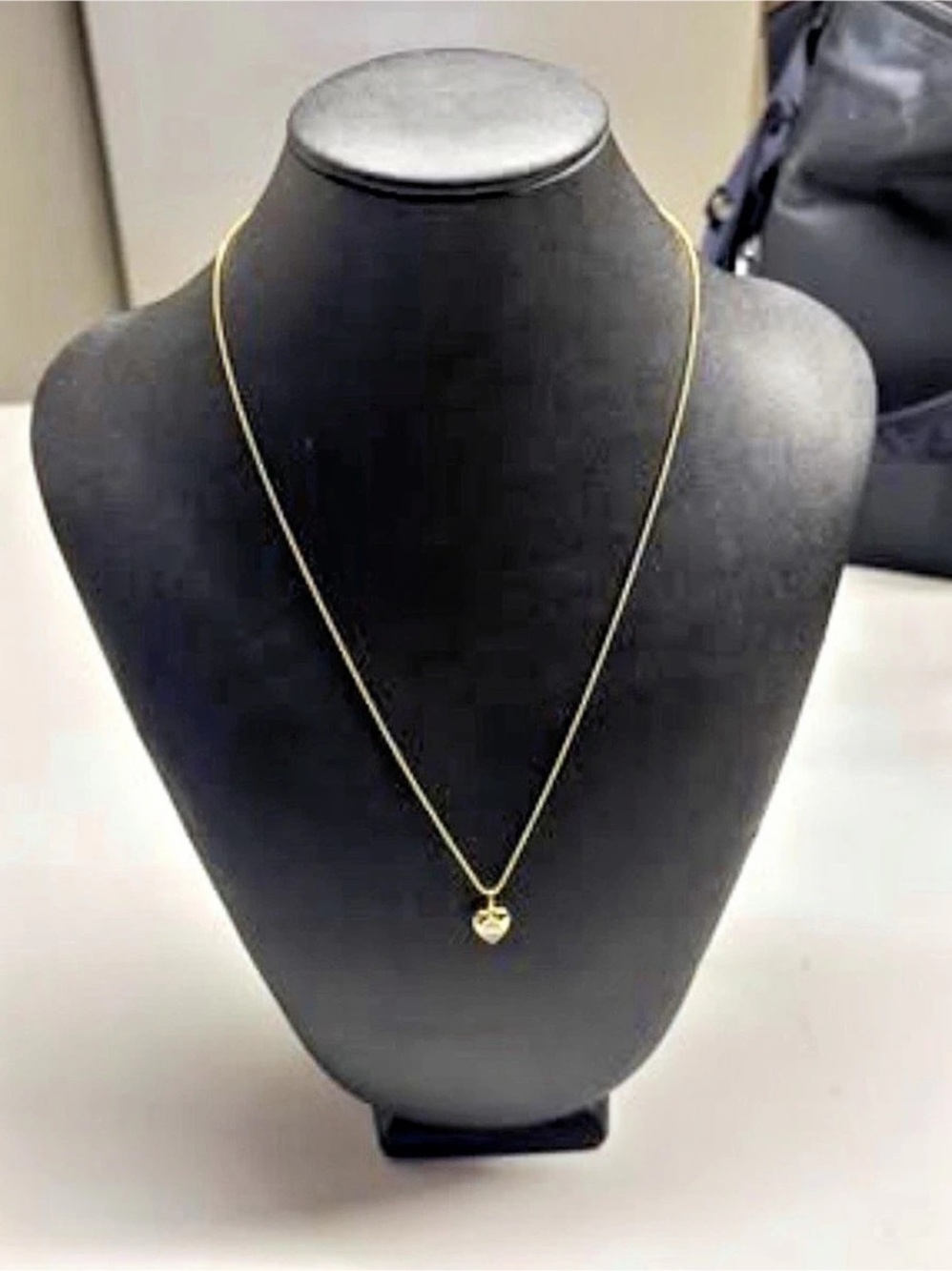 Real Gold over sterling .925 with real lab diamond pendant on real gold over